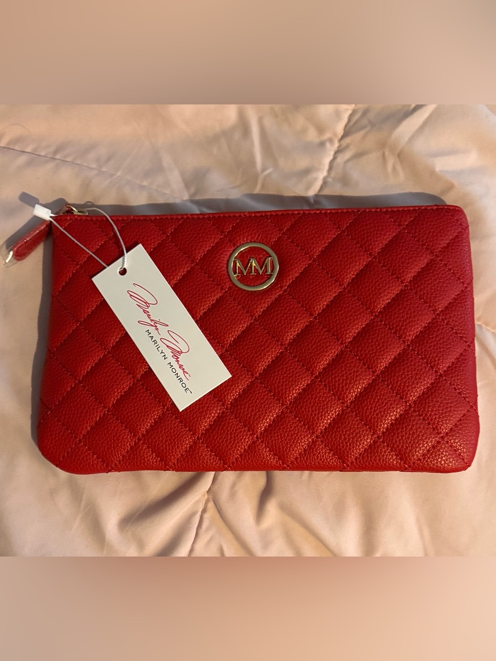 NWT Marilyn Monroe Red Quilted Clutch